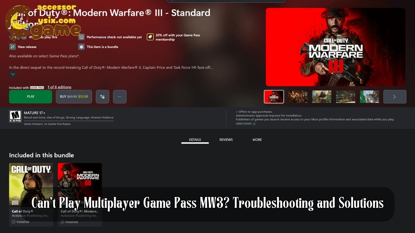 Can't Play Multiplayer Game Pass MW3? Troubleshooting and Solutions